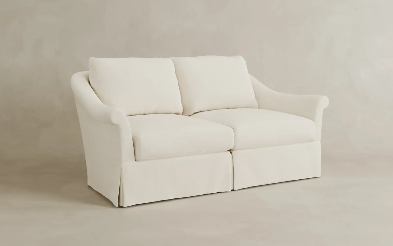 Amelie Slipcovered Loveseat - Warm Oatmeal