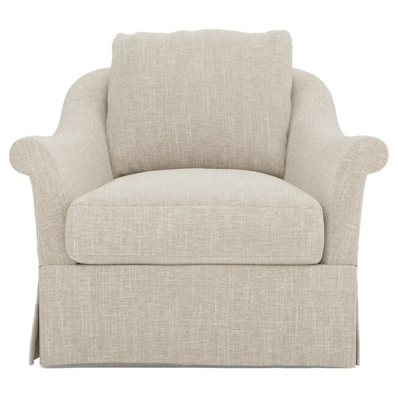 Amelie Slipcovered Swivel Chair - Sand