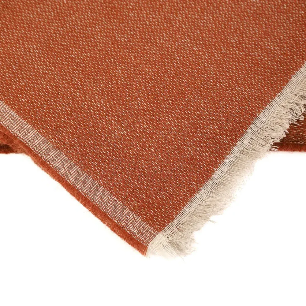 Amia Woven Throw Blanket - Orange, Linen