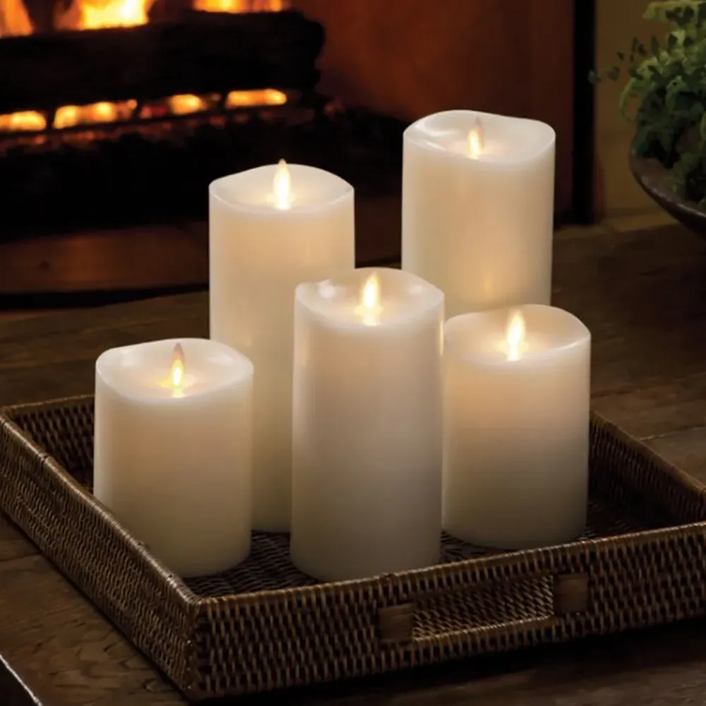 Amihan Small Pillar Candle - White, Paraffin Wax