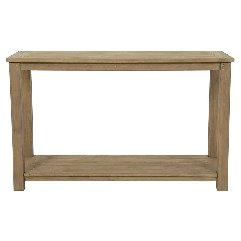 Amina 2 Tier Outdoor Console Table - Brown, Teak image