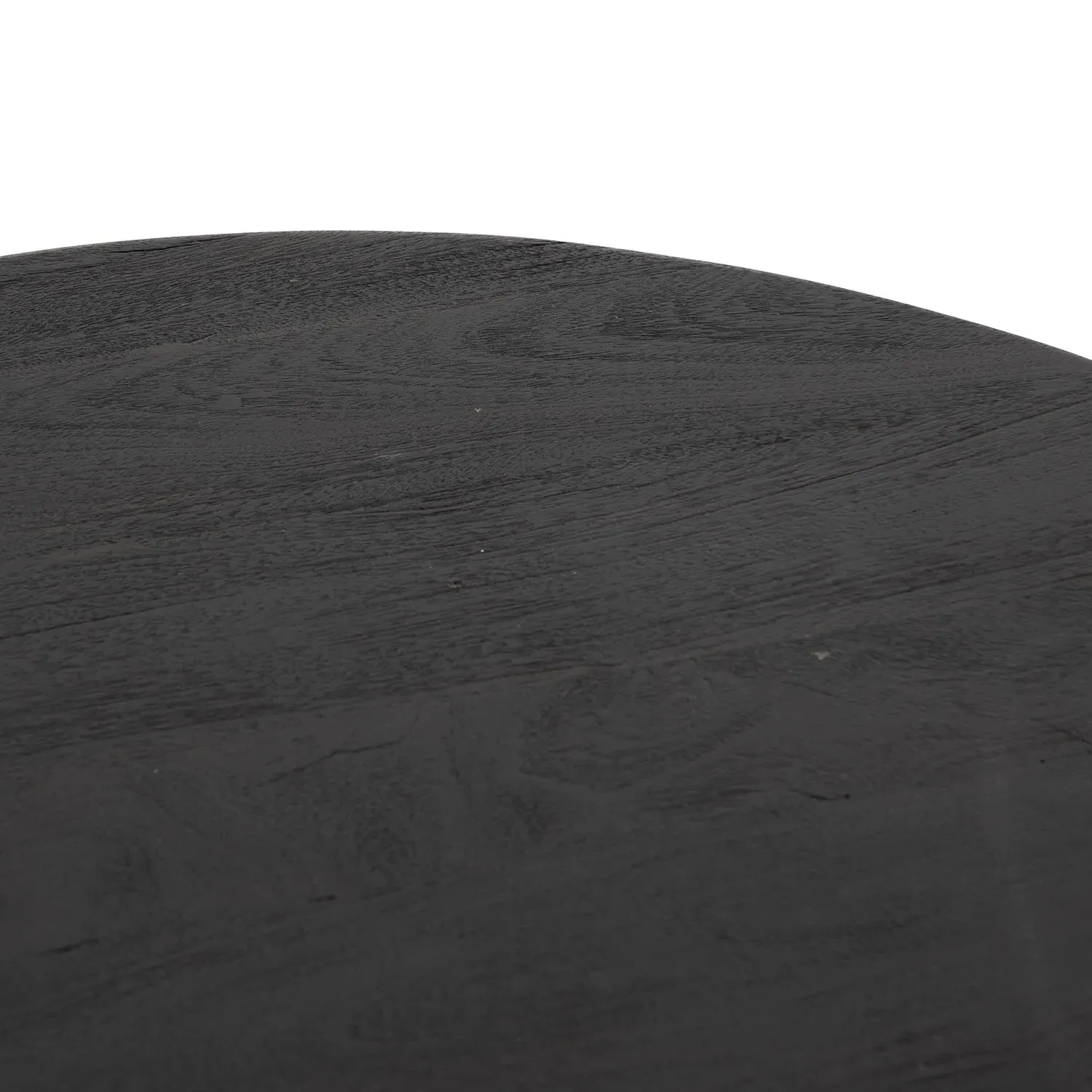 Amina Round Coffee Table - Black, Reclaimed Wood