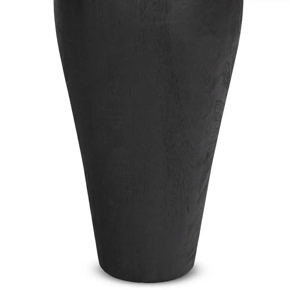 Amina Round Coffee Table - Black, Reclaimed Wood