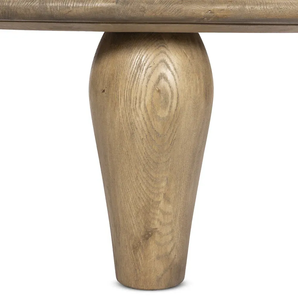 Amina Round Coffee Table - Brown, Oak Wood