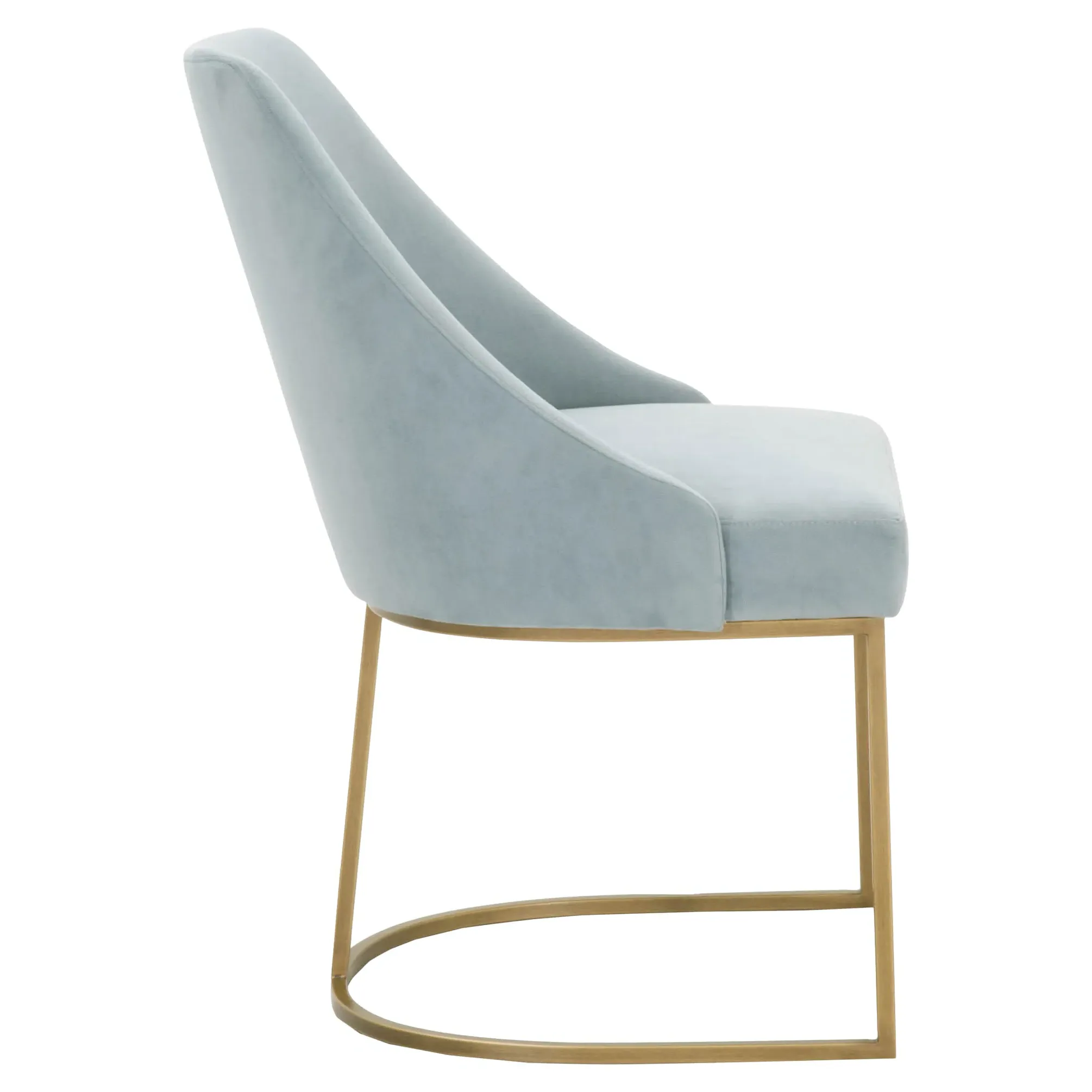 Amir Dining Side Chair Set of 2 - Blue, Velvet