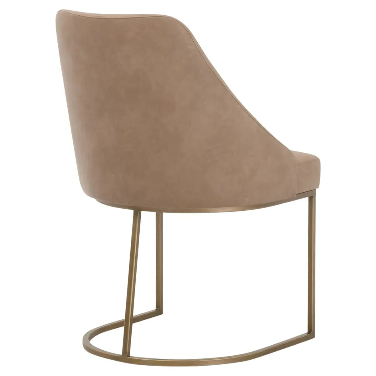 Amir Dining Side Chair Set of 2 - Brown, Vegan Leather