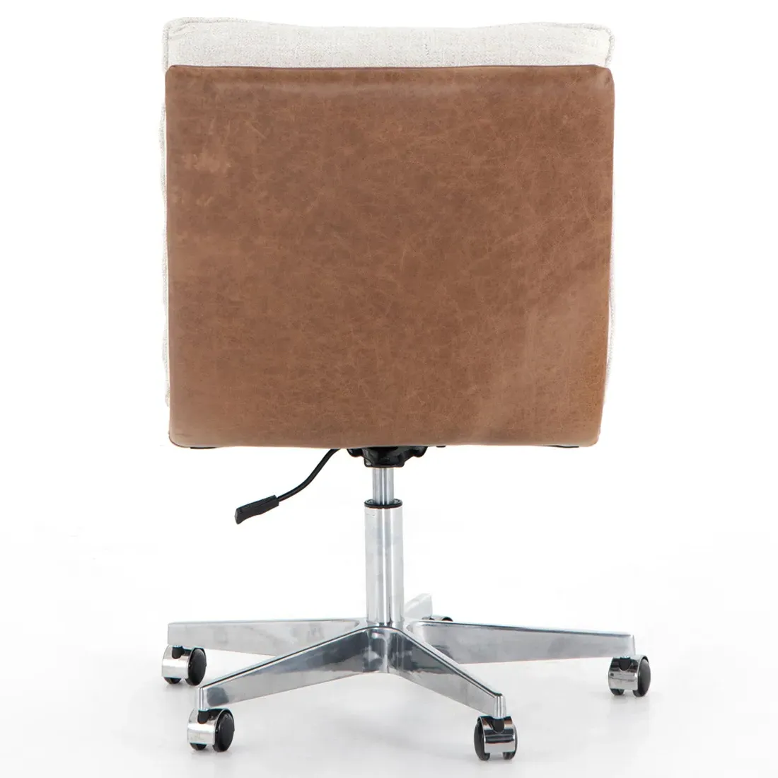 Amir Tufted Rolling Office Chair - Cream, Aluminum