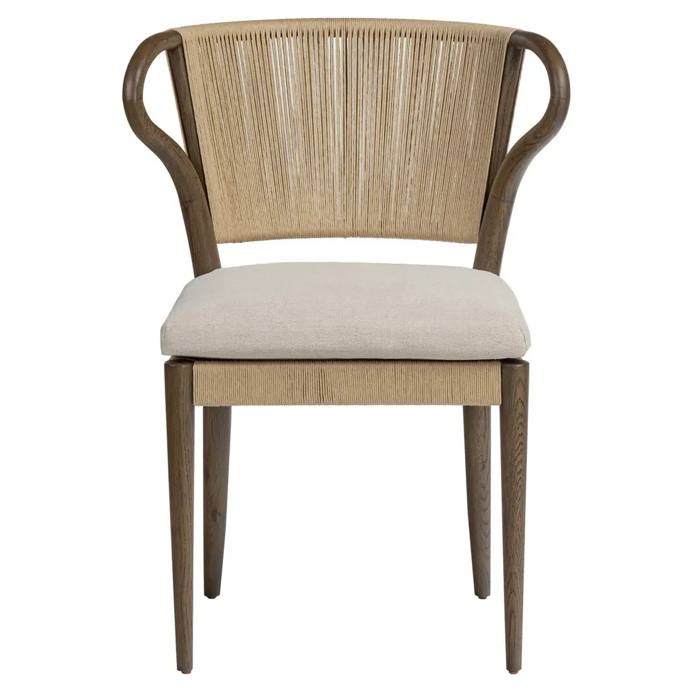 Amira Broadway Dune Armless Dining Chair - Fawn, Oak image