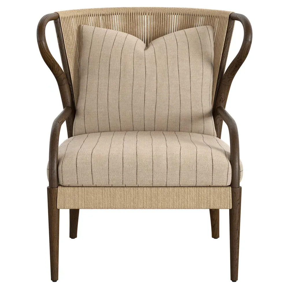 Amira Lavon Wingback Chair - Fawn, Oak image