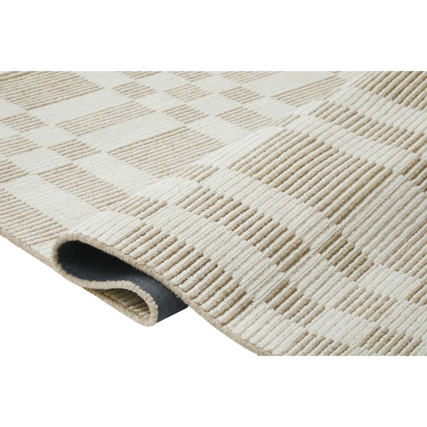 Amiri Square Patterned Rug - Beige, Wool