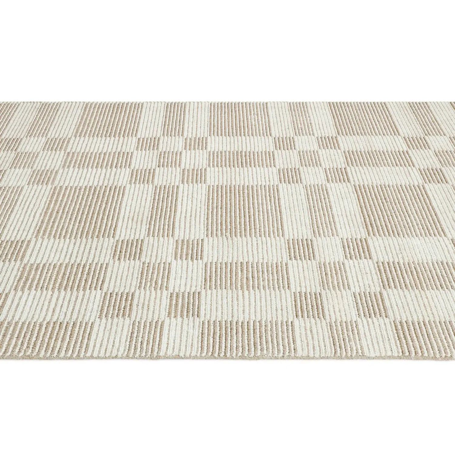 Amiri Square Patterned Rug - Beige, Wool