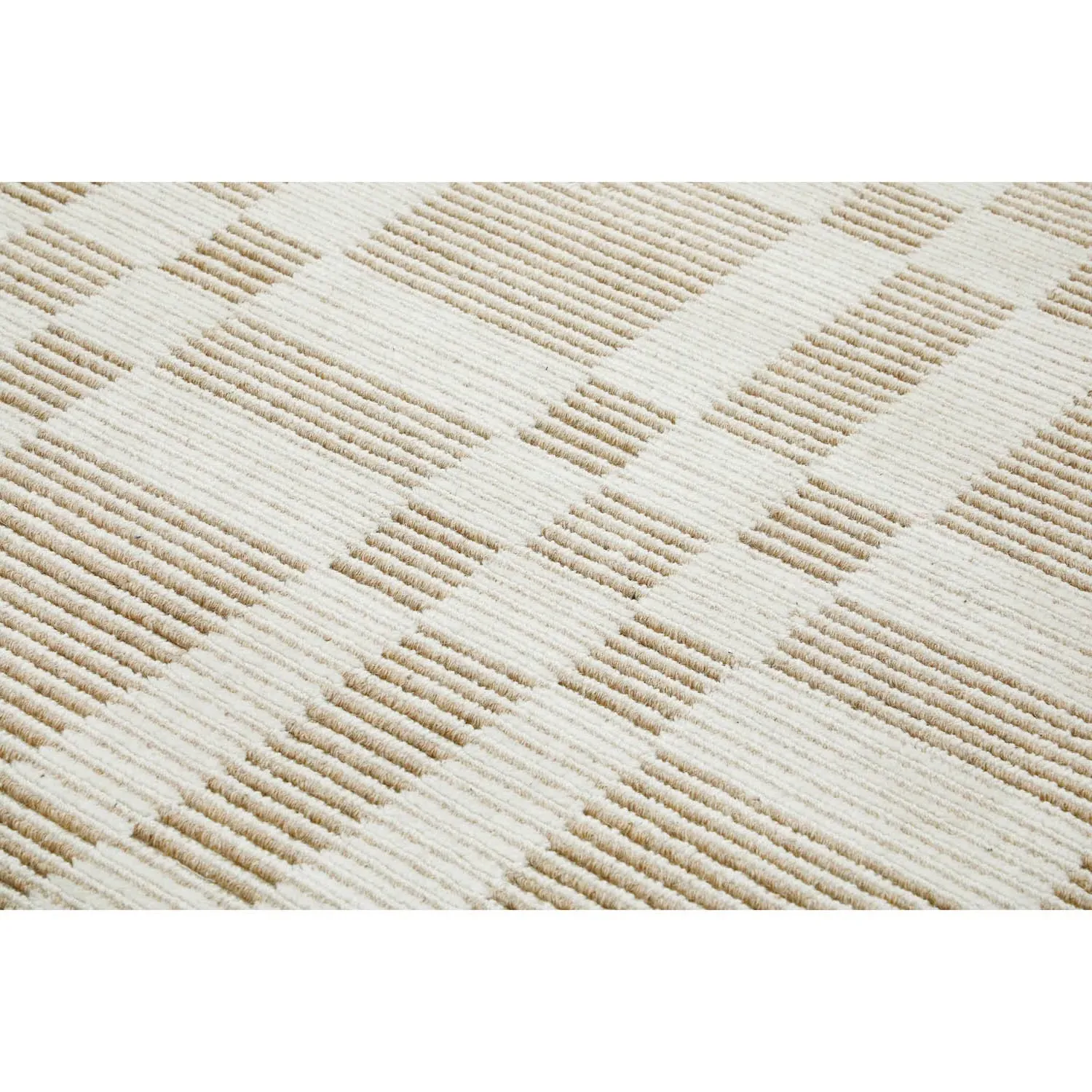 Amiri Square Patterned Rug - Beige, Wool