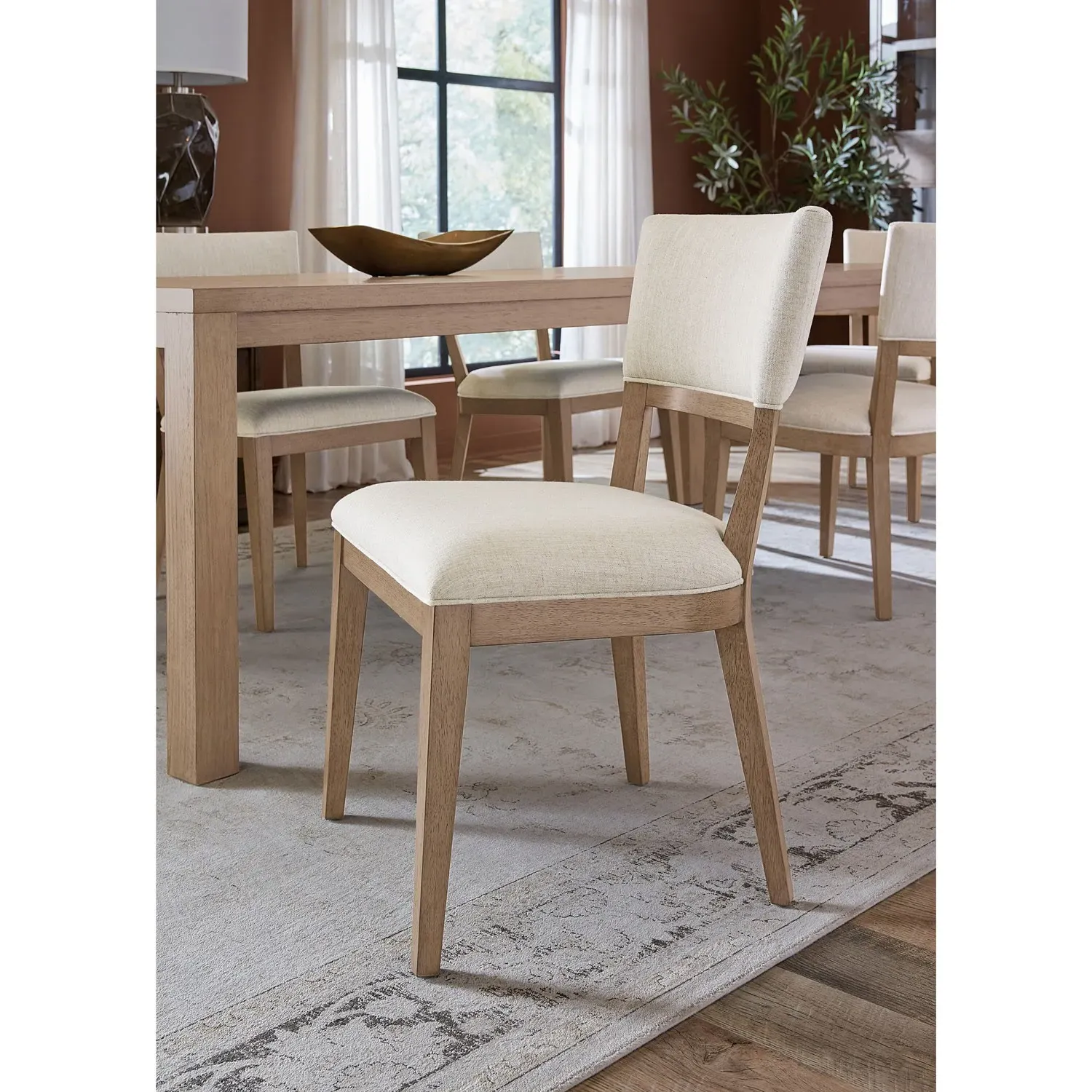 Amleto Dining Chair - Cream, Oak