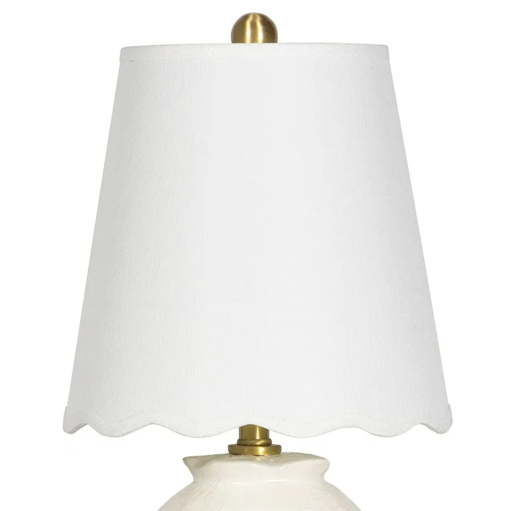 Amoria Mini Table Lamp - White, Ceramic