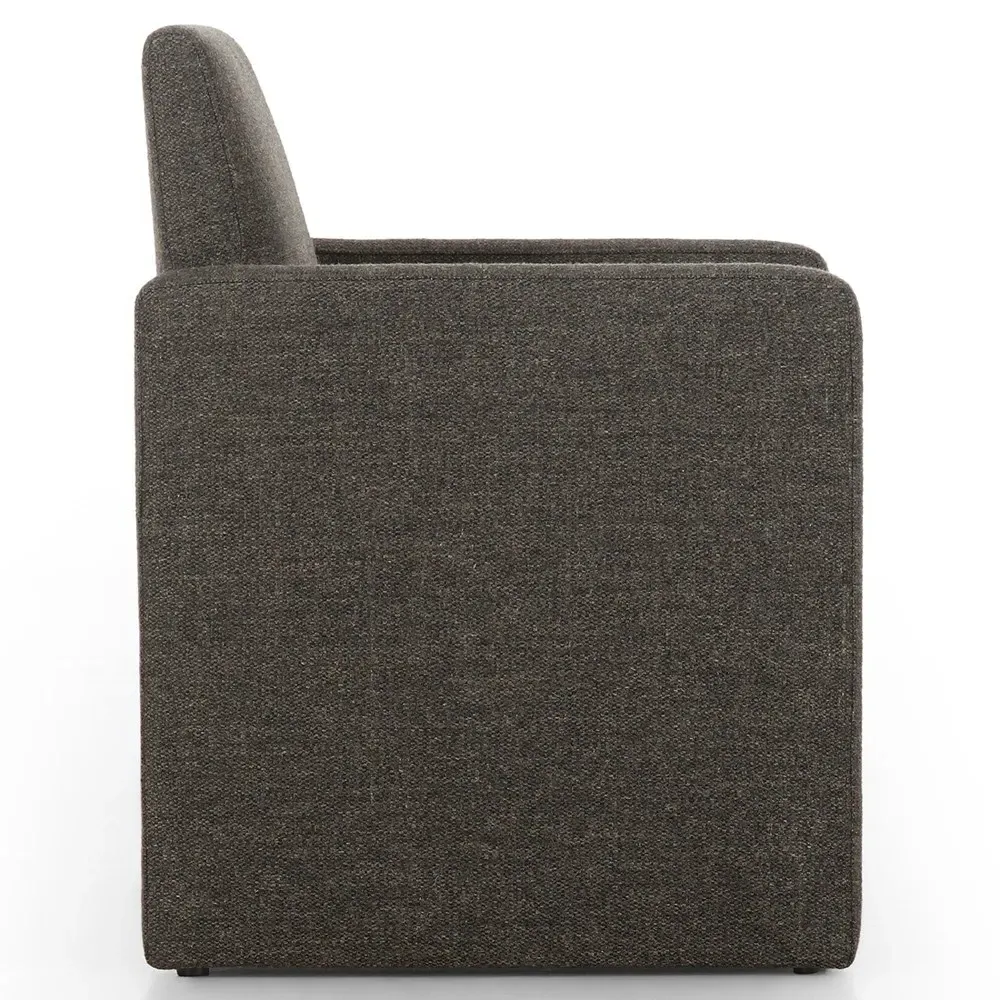 Anais Dining Arm Chair - Brown, Performance Fabric