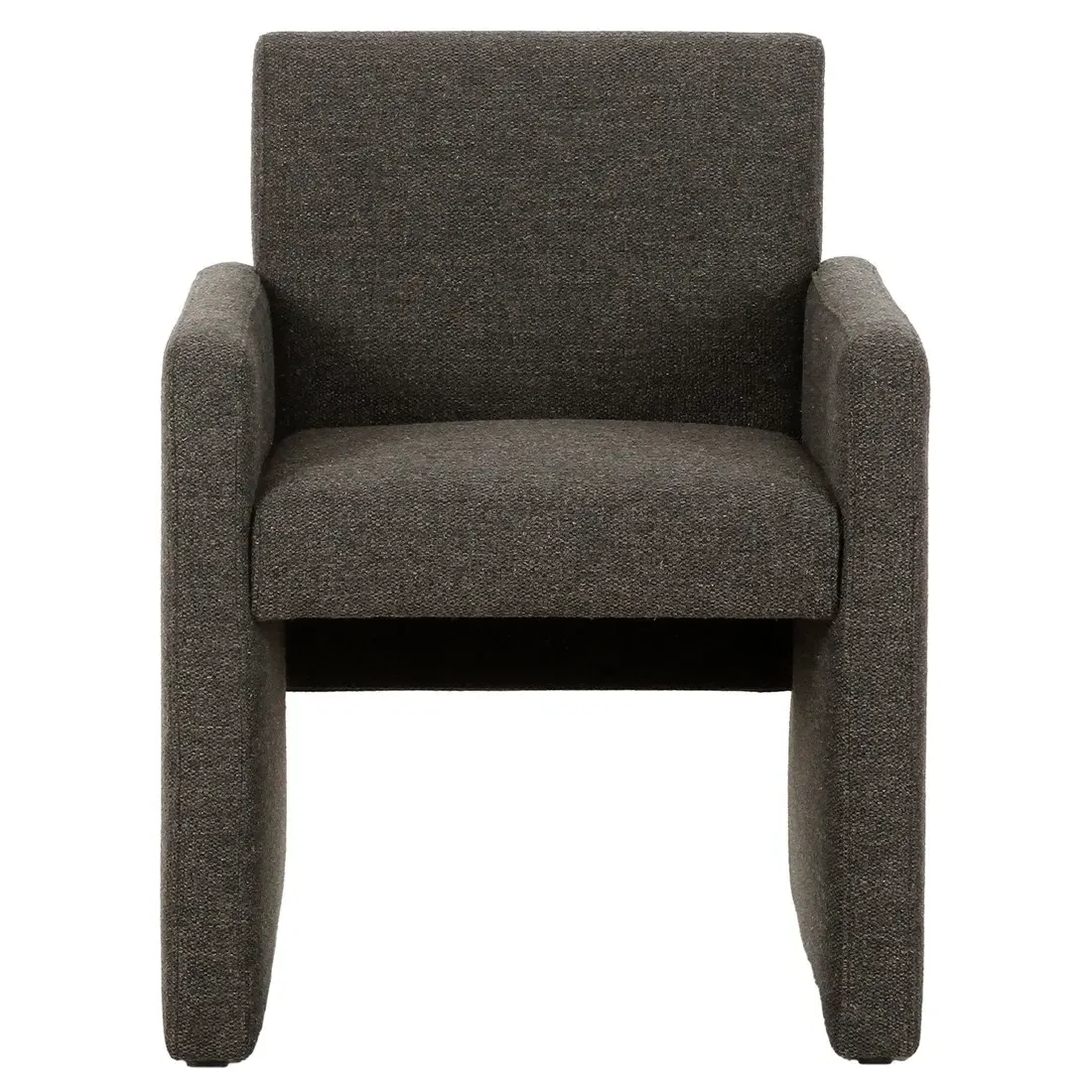 Anais Dining Arm Chair - Brown, Performance Fabric image