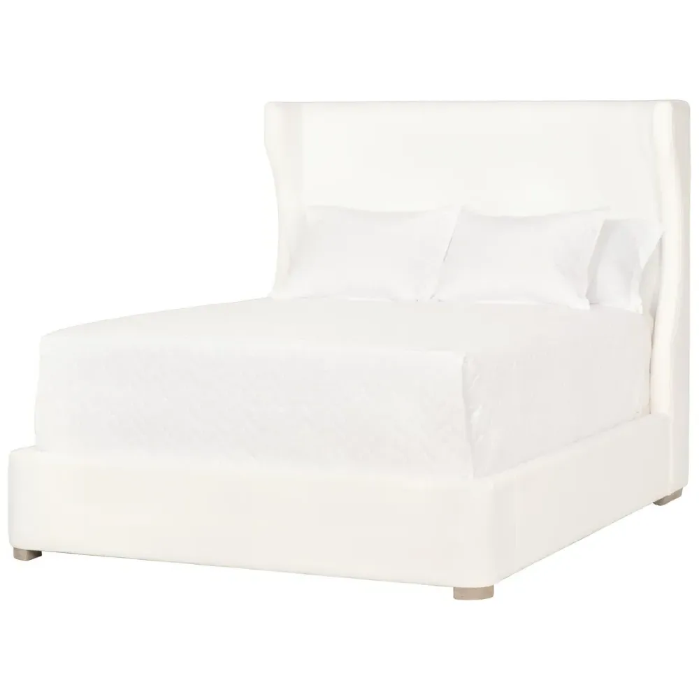 Anastasia California King Bed - White, Oak