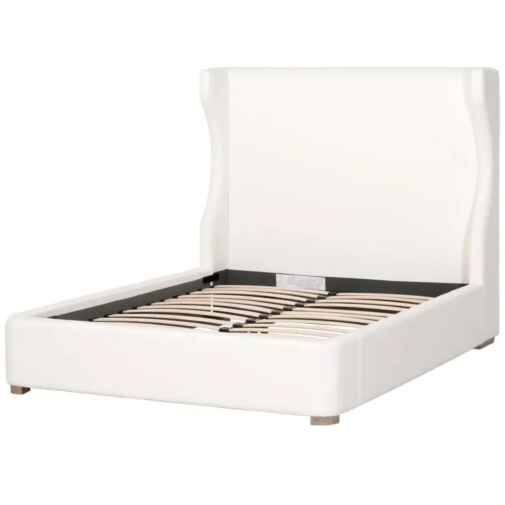 Anastasia King Size Bed - White, Oak