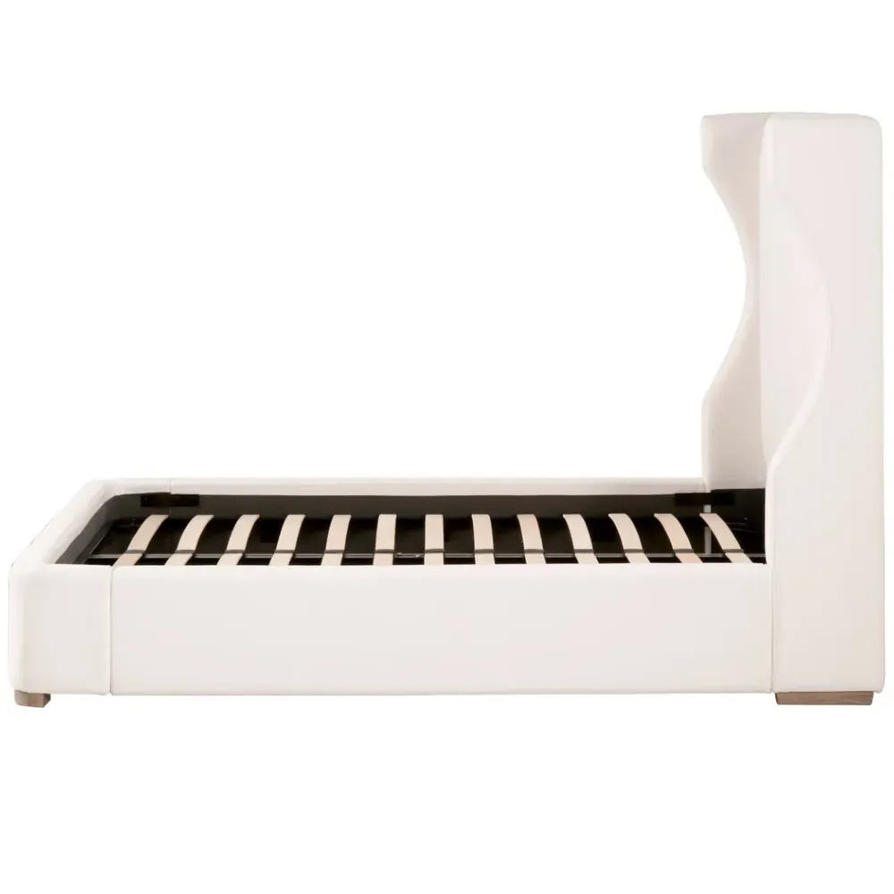 Anastasia King Size Bed - White, Oak