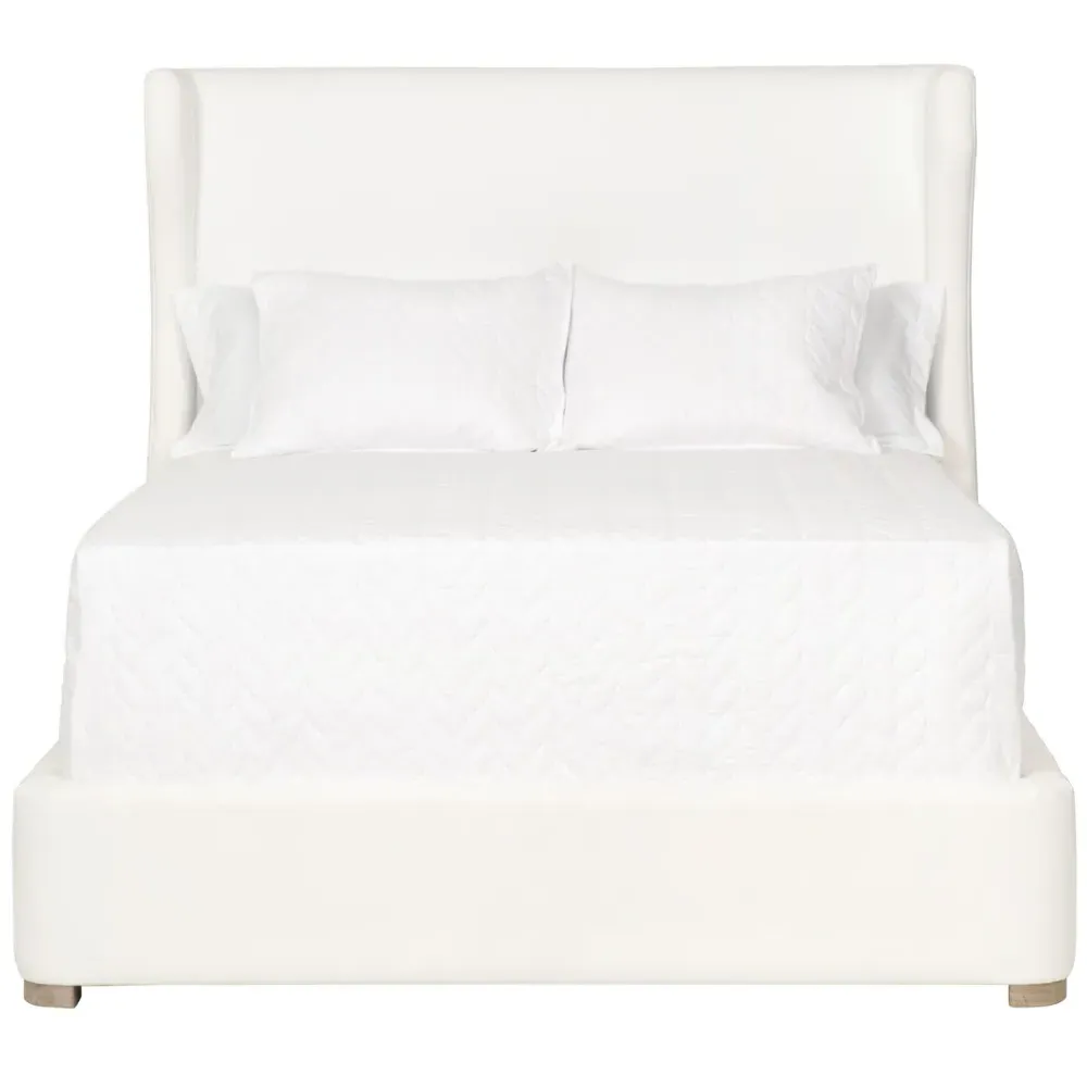 Anastasia King Size Bed - White, Oak