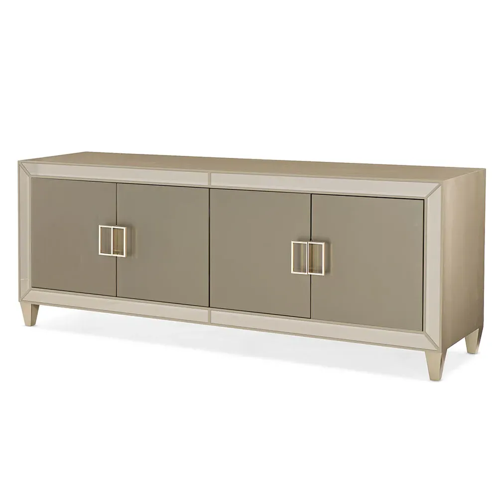 Anastasia Media Cabinet - Golden Shimmer, Birch Wood