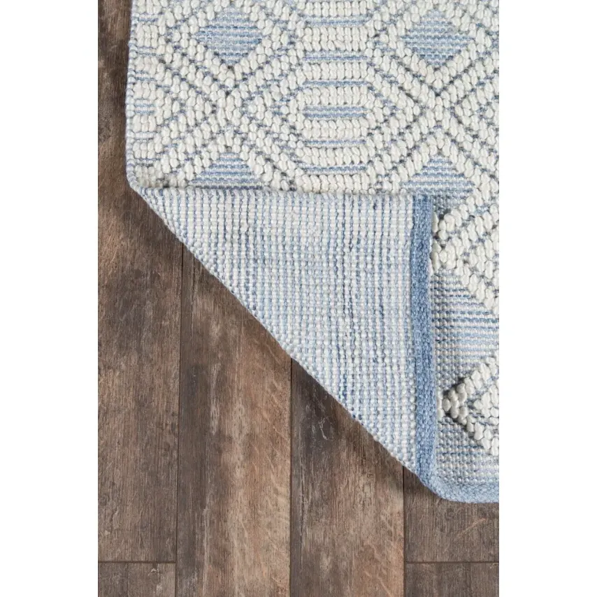 Anaya Hand Woven Geometric Indoor Outdoor Rug - Light Blue