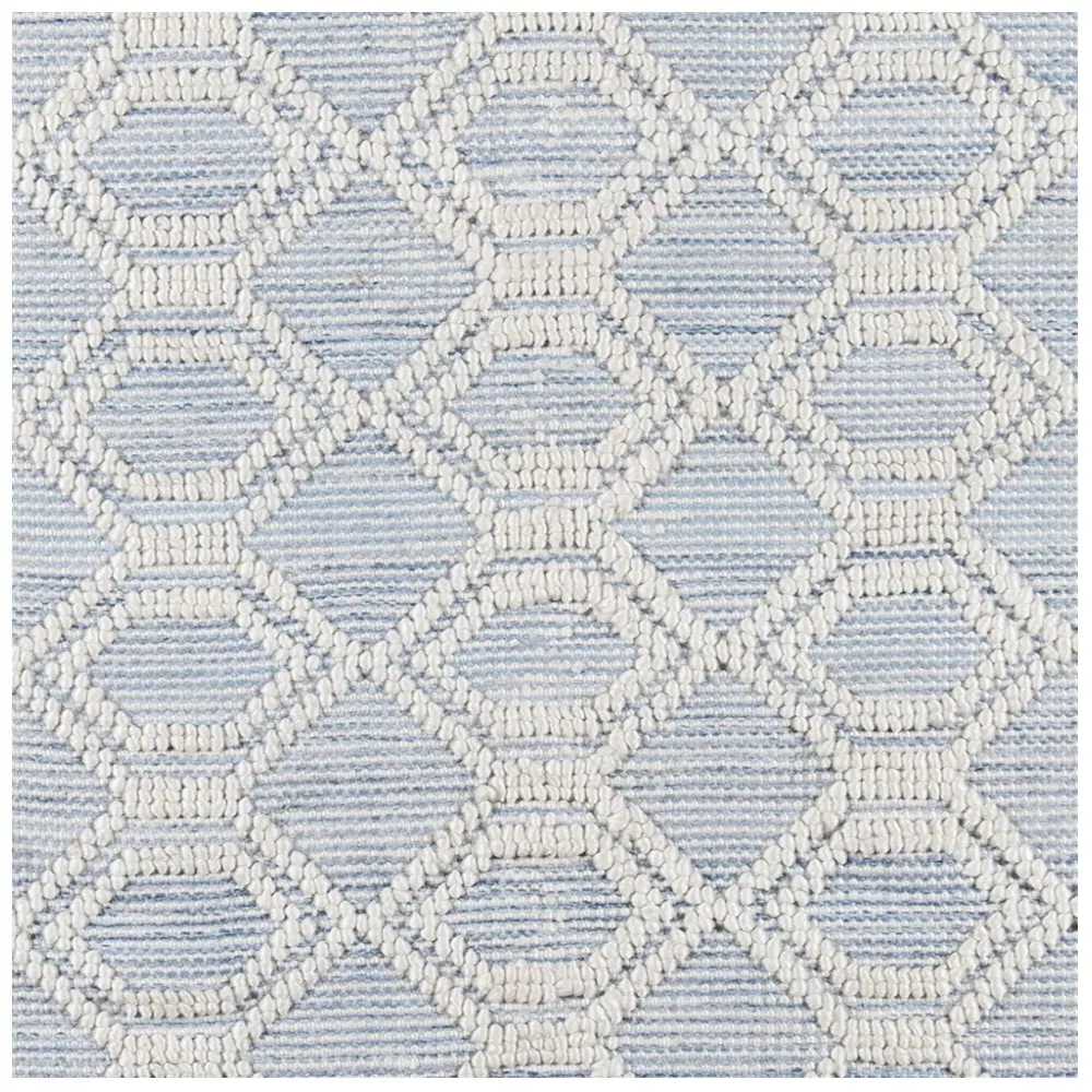 Anaya Hand Woven Geometric Indoor Outdoor Rug - Light Blue