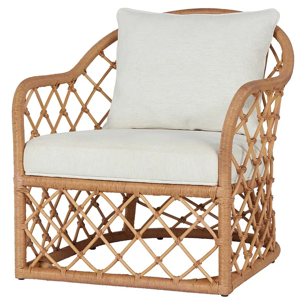 Andi Arm Accent Chair - Brown, Rattan