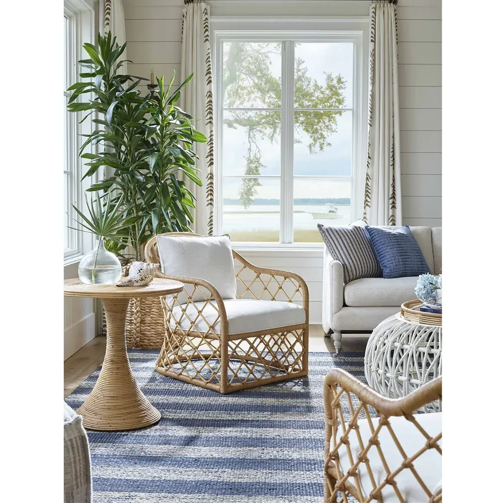 Andi Arm Accent Chair - Brown, Rattan