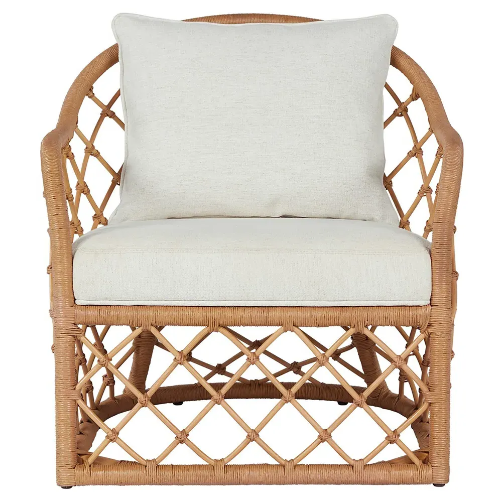Andi Arm Accent Chair - Brown, Rattan