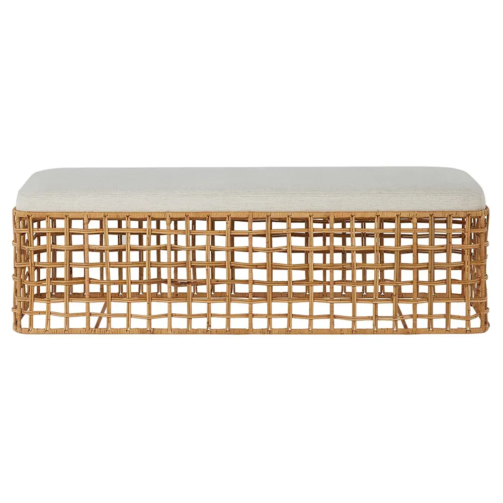Andi Bedroom Bench - Brown, Rattan image