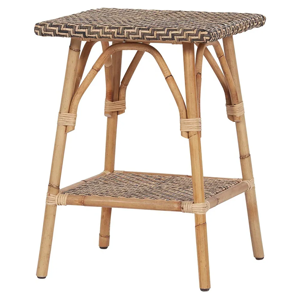 Andi Square Accent Table - Brown, Rattan