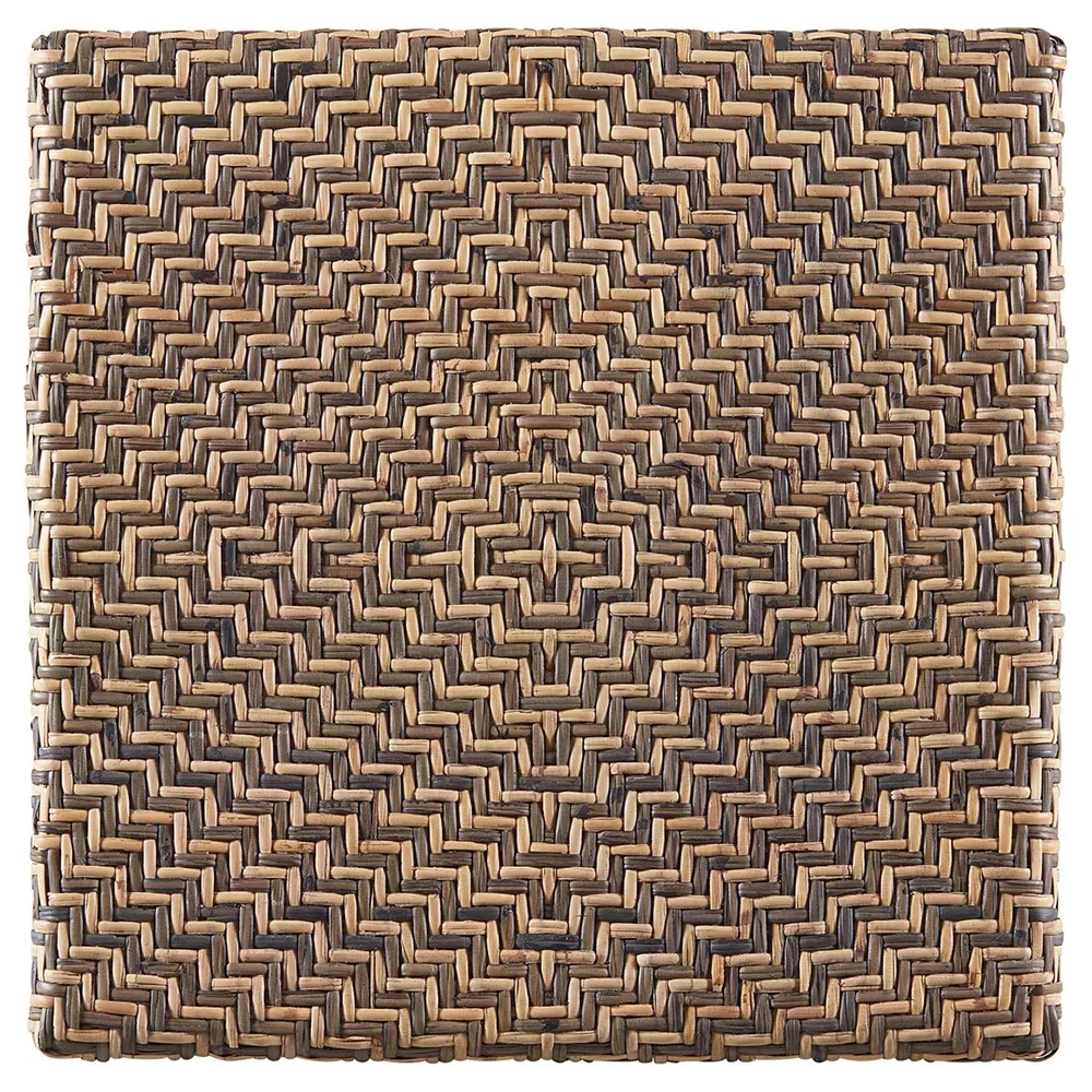 Andi Square Accent Table - Brown, Rattan