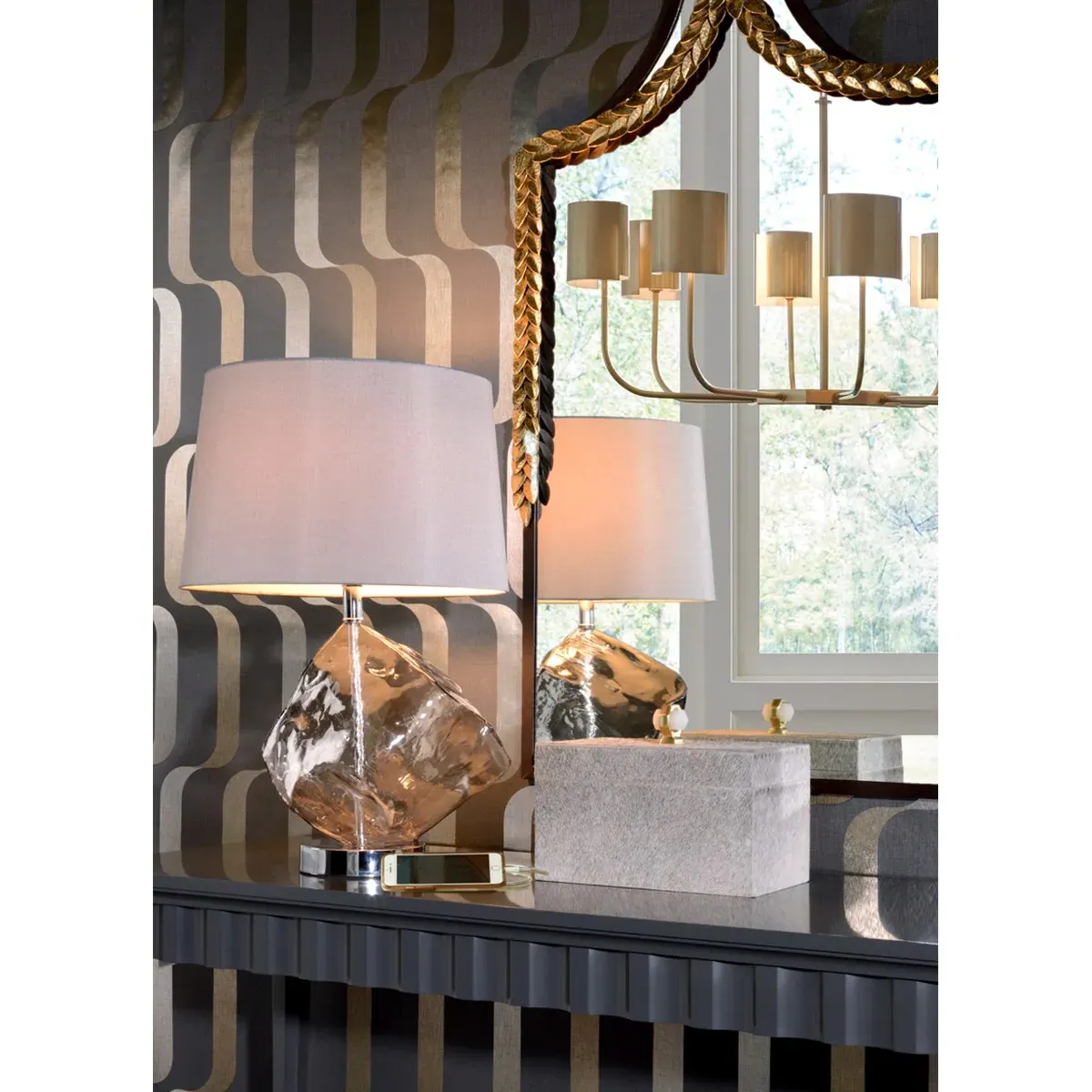 Andre Decorative Box - Grey, Hair On Hide