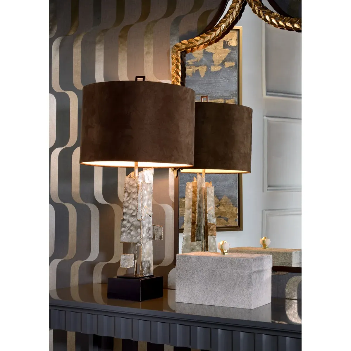 Andre Decorative Box - Grey, Hair On Hide