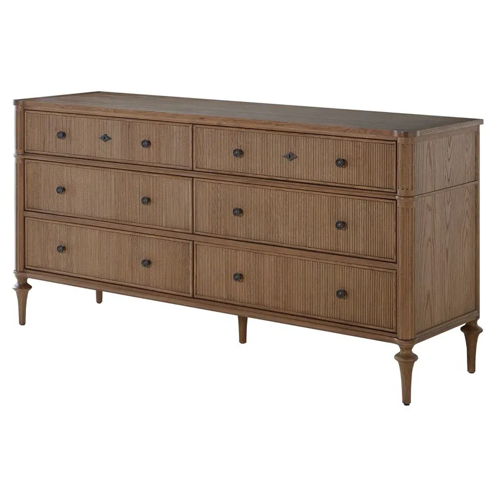 Andrea Double Dresser - Natural Brown, Oak