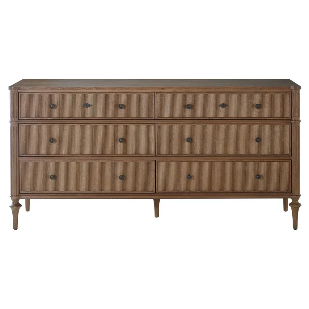 Andrea Double Dresser - Natural Brown, Oak