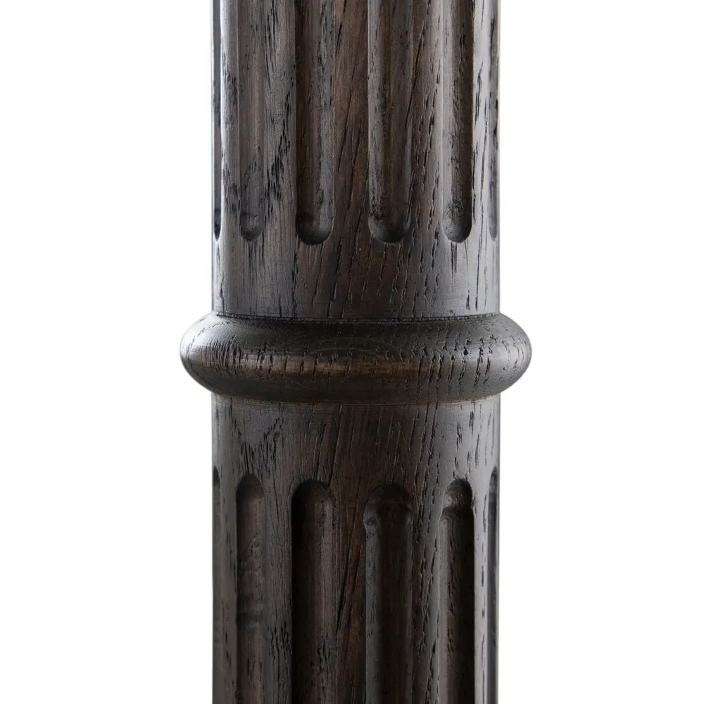 Andrea French Country King Size Bed - Dark Brown, Oak