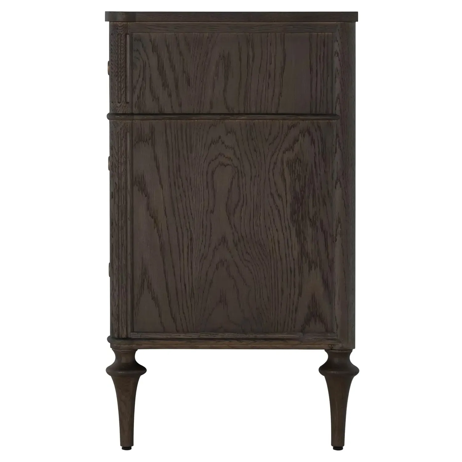 Andrea Oak Wood Chest - Dark Brown