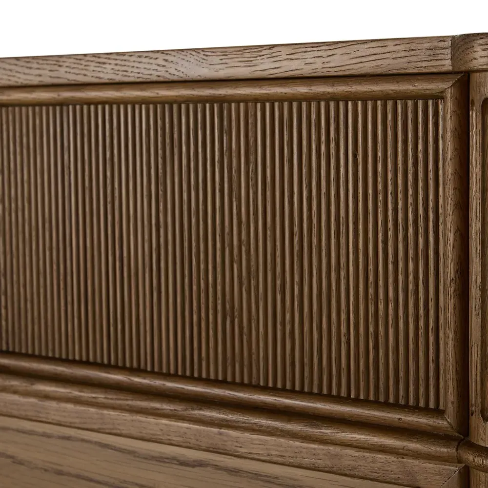 Andrea Queen Size Bed Frame - Natural Brown, Oak