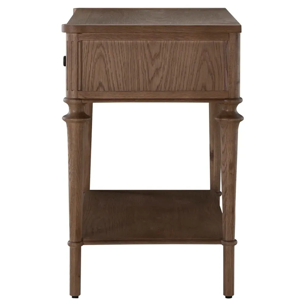 Andrea Wide Nightstand - Natural Brown, Oak