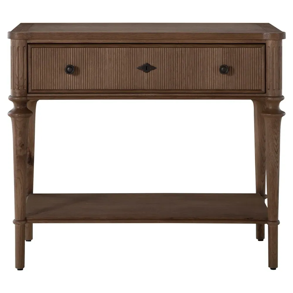 Andrea Wide Nightstand - Natural Brown, Oak image