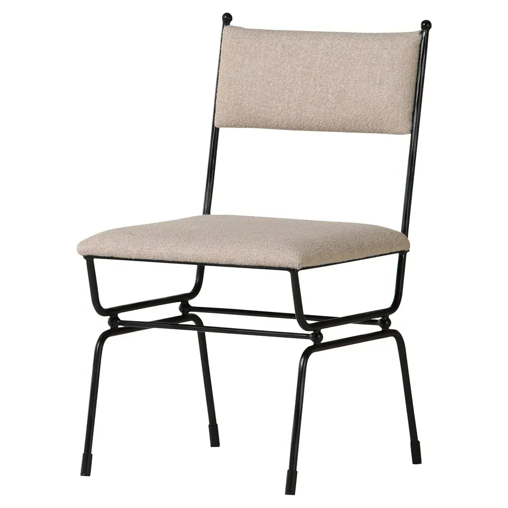 Angela Dining Chair - Beige, Iron