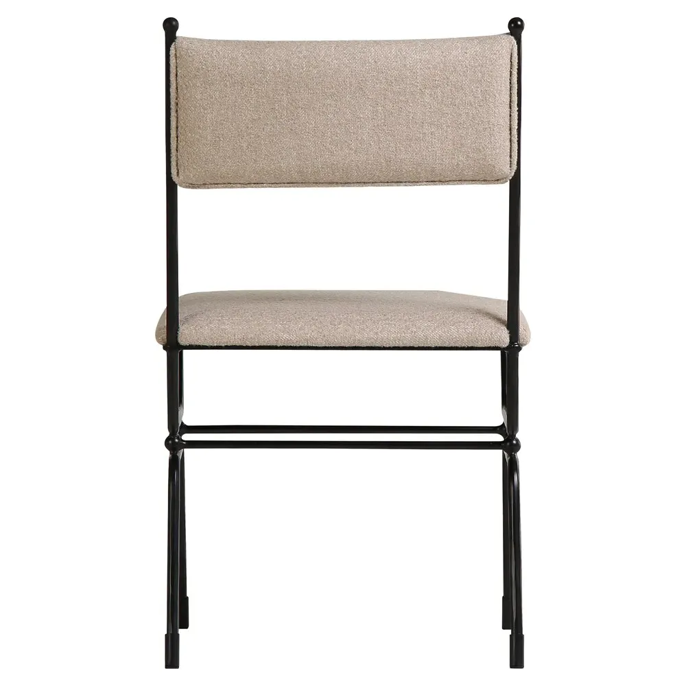 Angela Dining Chair - Beige, Iron