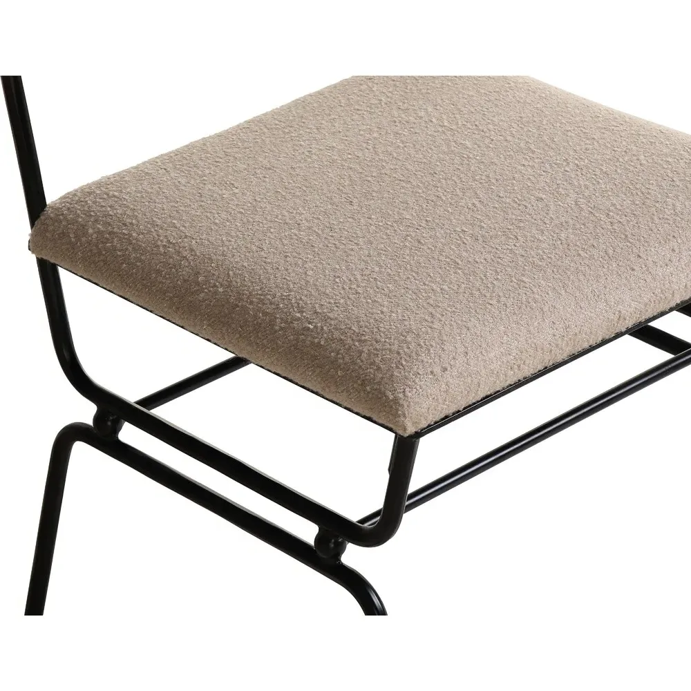 Angela Dining Chair - Beige, Iron