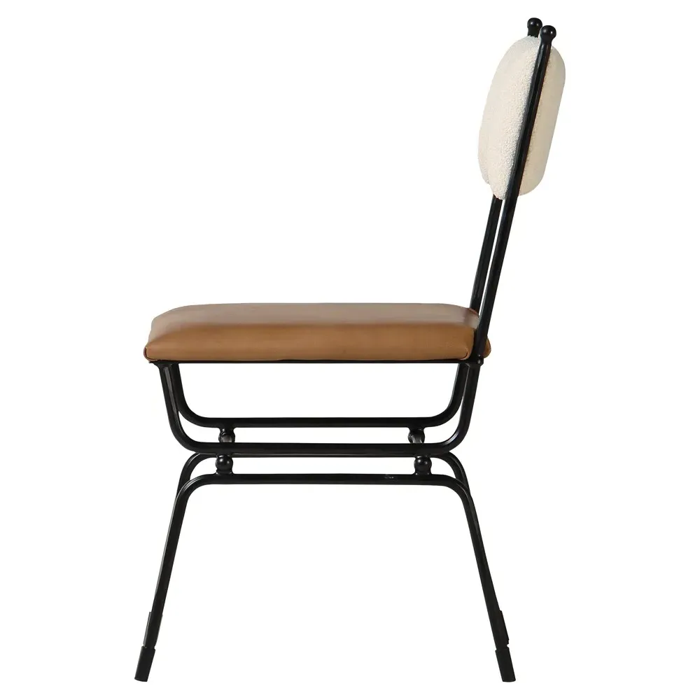 Angela Dining Chair - Brown, Leather