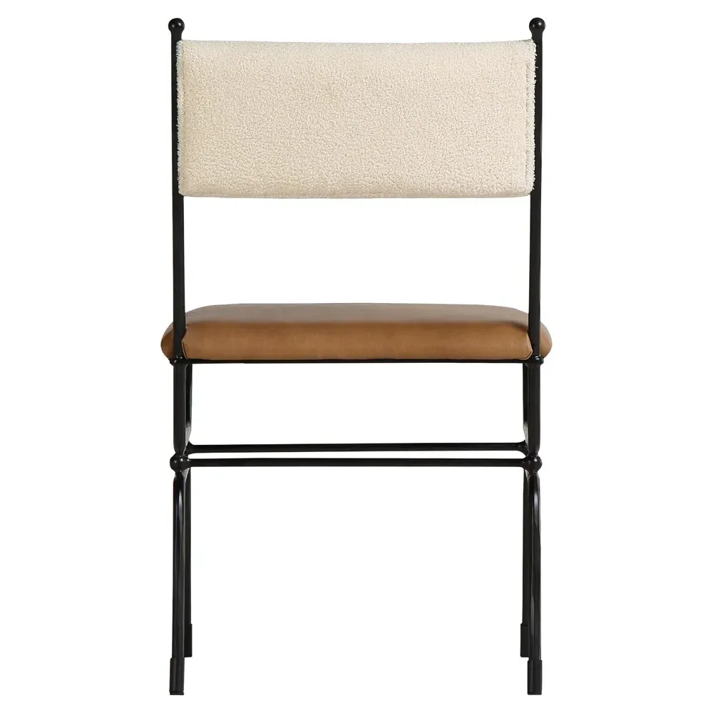 Angela Dining Chair - Brown, Leather