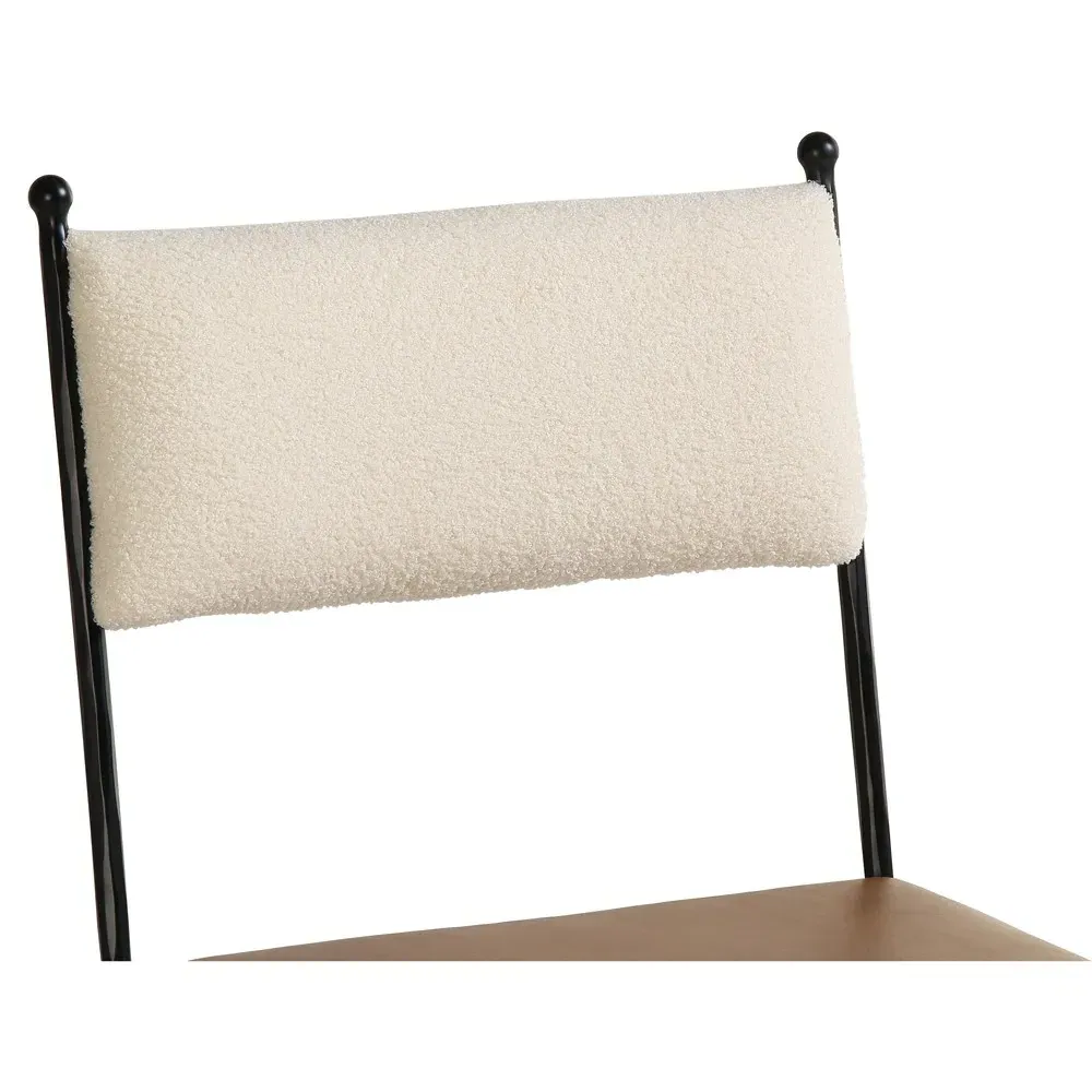 Angela Dining Chair - Brown, Leather