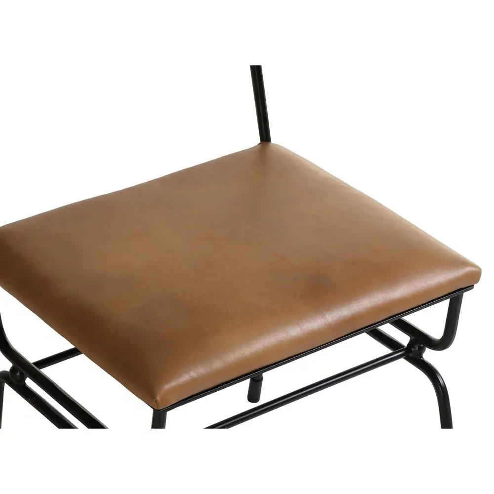 Angela Dining Chair - Brown, Leather