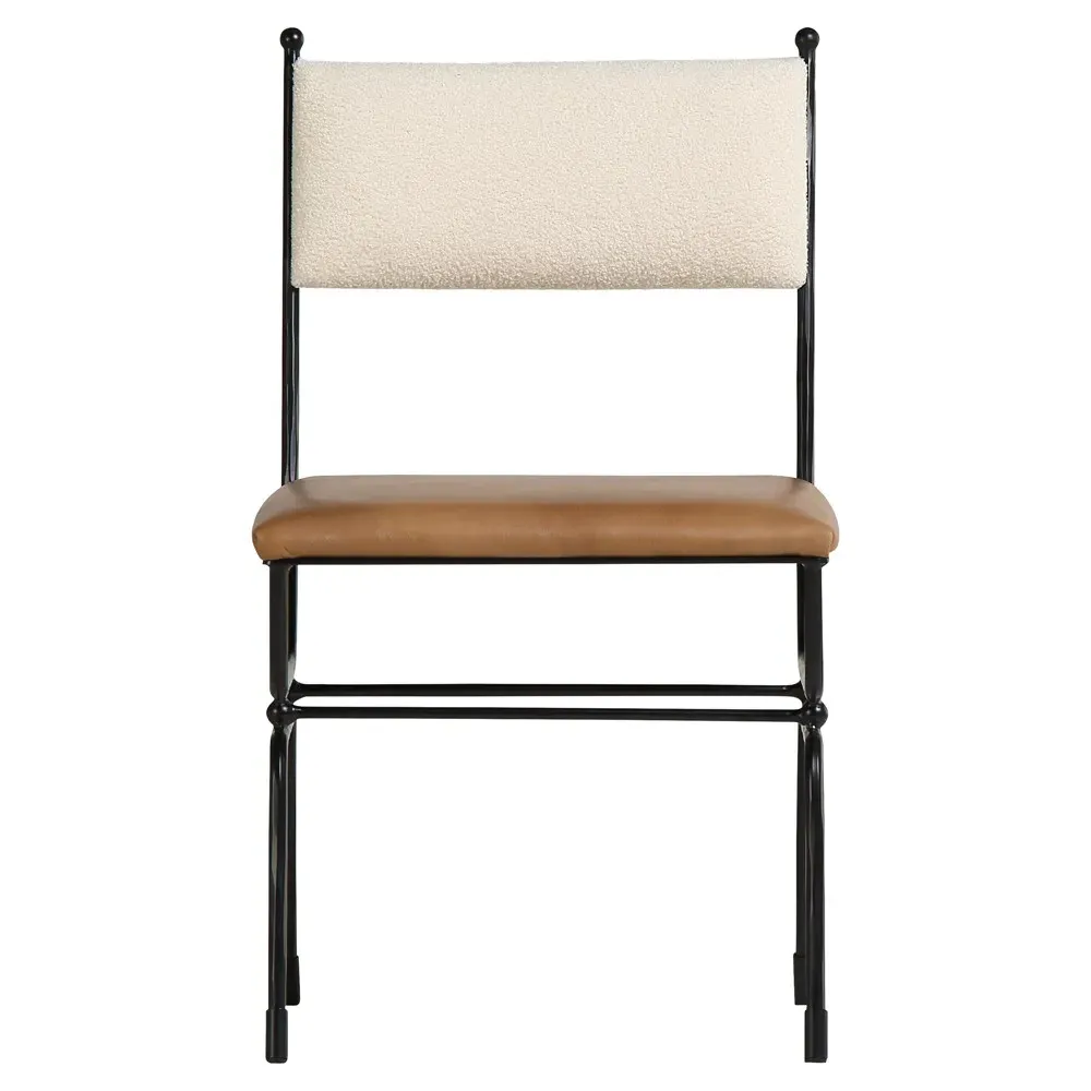 Angela Dining Chair - Brown, Leather